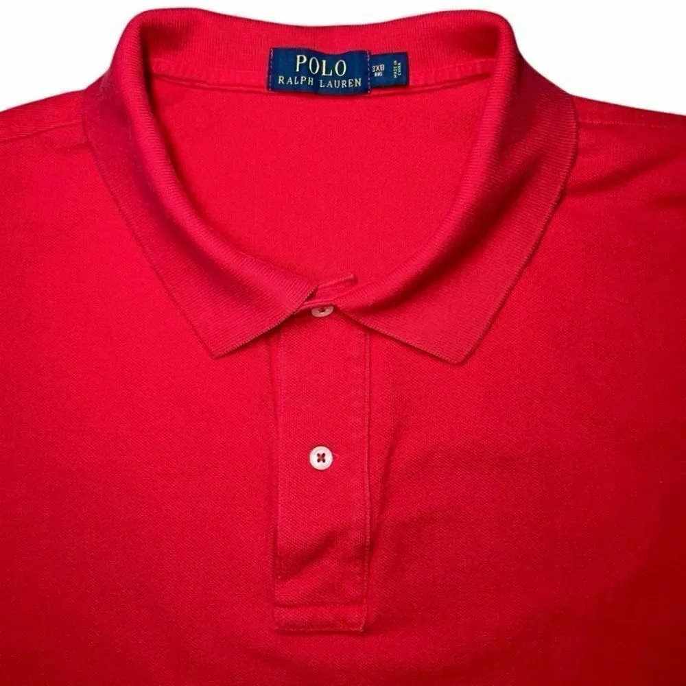 Polo Ralph Lauren Long Sleeve Polo in Red Men’s 3XB